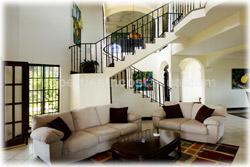 Costa Rica Spanish Estate, Luxury hilltop property, spanish style homes, for sale, swimming pool, movie room, fully furnished, La Garita Real Estate