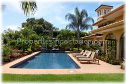 Costa Rica Spanish Estate, Luxury hilltop property, spanish style homes, for sale, swimming pool, movie room, fully furnished, La Garita Real Estate