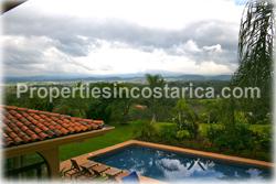 Costa Rica Spanish Estate, Luxury hilltop property, spanish style homes, for sale, swimming pool, movie room, fully furnished, La Garita Real Estate