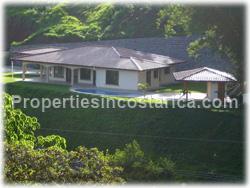 Atenas for sale, brand new, new home, pool, rancho, guest house, mountain view, peace, security, 1576