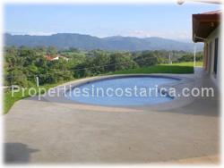 Atenas for sale, brand new, new home, pool, rancho, guest house, mountain view, peace, security, 1576