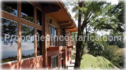 Costa Rica mountain home, unique home, theater, sound system, log, cedar, fine wood, house with forest, house with waterfall, best, house with river, house with pond, for sale, movie, game room, 1629