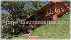 Costa Rica mountain home, unique home, theater, sound system, log, cedar, fine wood, house with forest, house with waterfall, best, house with river, house with pond, for sale, movie, game room, 1629
