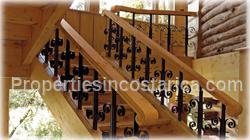 Costa Rica mountain home, unique home, theater, sound system, log, cedar, fine wood, house with forest, house with waterfall, best, house with river, house with pond, for sale, movie, game room, 1629