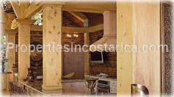 Costa Rica mountain home, unique home, theater, sound system, log, cedar, fine wood, house with forest, house with waterfall, best, house with river, house with pond, for sale, movie, game room, 1629