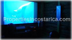 Costa Rica mountain home, unique home, theater, sound system, log, cedar, fine wood, house with forest, house with waterfall, best, house with river, house with pond, for sale, movie, game room, 1629