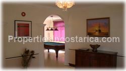 Escazu luxury homes, for sale, pool, storage, warehouse, basement, palace style, 2 levels, secure, mountain view, 1648