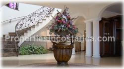 Escazu luxury homes, for sale, pool, storage, warehouse, basement, palace style, 2 levels, secure, mountain view, 1648