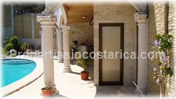 Escazu luxury homes, for sale, pool, storage, warehouse, basement, palace style, 2 levels, secure, mountain view, 1648