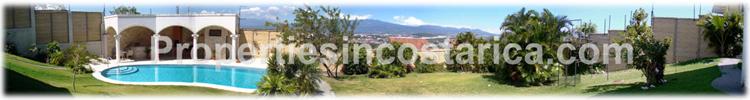 Escazu luxury homes, for sale, pool, storage, warehouse, basement, palace style, 2 levels, secure, mountain view, 1648