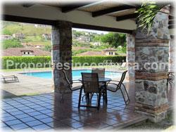 Costa Rica real estate, for sale, Escazu Costa Rica, Cerro Alto Escazu, Costa Rica luxury homes, fully furnished houses, gated community, swimming pool, tennis court