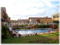 Escazu real estate, townhomes in Escazu, for sale, exclusive, modern, townhouses, convenient, 2 story, swimming pool, security, terrace,