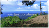 Ocean view mountain top property for sale in Tambor
