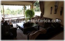 Escazu for sale, fully furnished, turnkey, gated community, Escazu real estate, 2 story, security, shopping, hospitals, schools, 1622