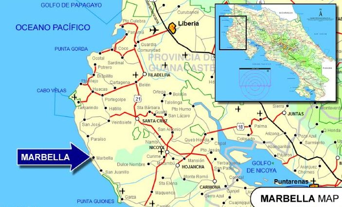 Marbella Costa Rica Map Ocean View and Sunset Bliss , ID CODE: #3277